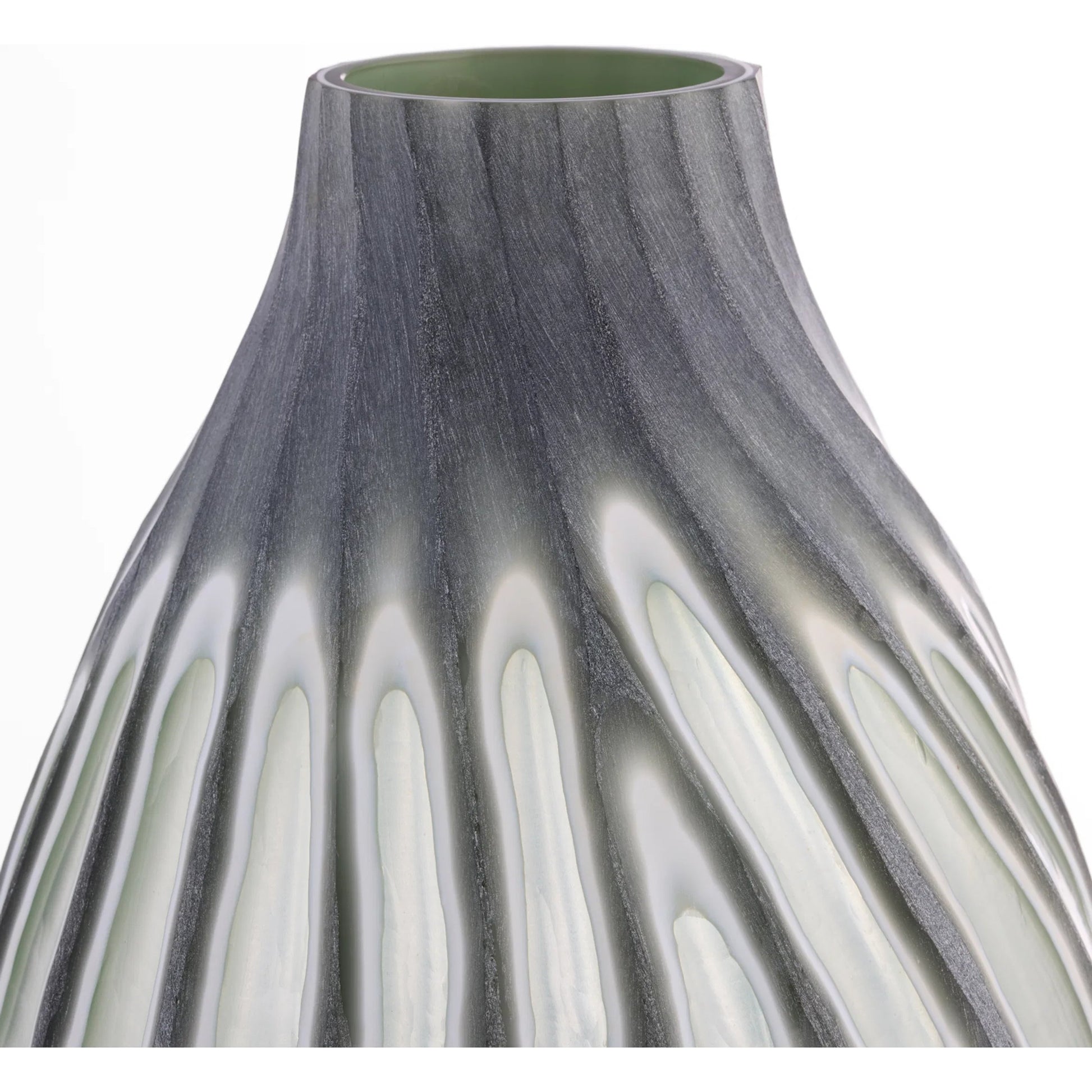Kombu Vase by Cyan Design in green. Made from cased glass in a eclectic & global style.