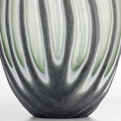 Kombu Vase by Cyan Design in green. Made from cased glass in a eclectic & global style.