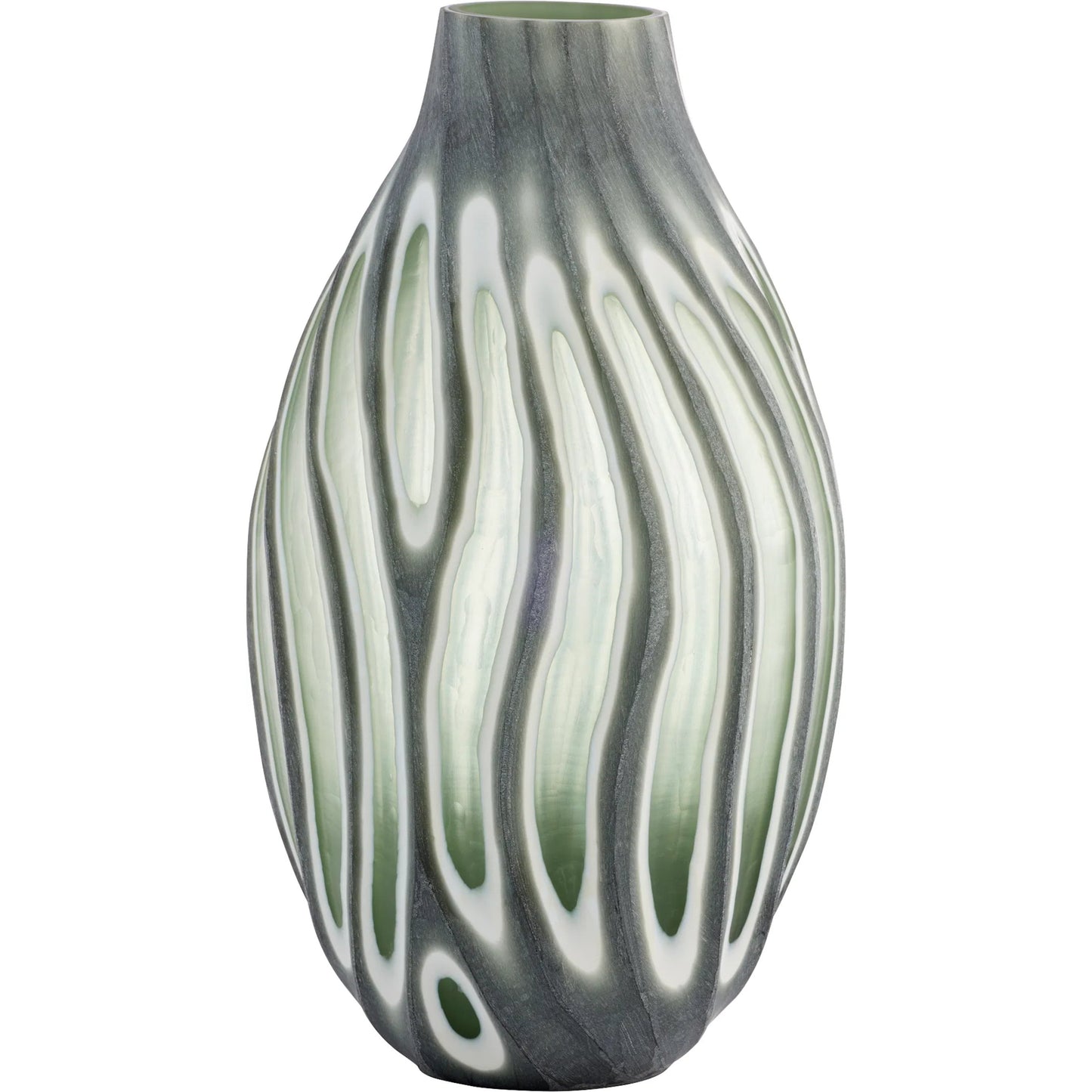 000 SI-2444971 | Primary Silo | Kombu Vase by Cyan Design in green. Made from cased glass in a eclectic & global style.