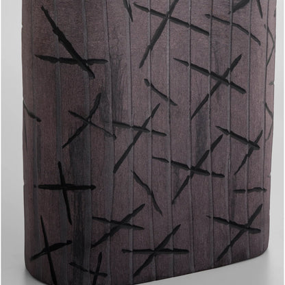 Scribe Vase by Cyan Design in black. Made from cased glass in a modern style.