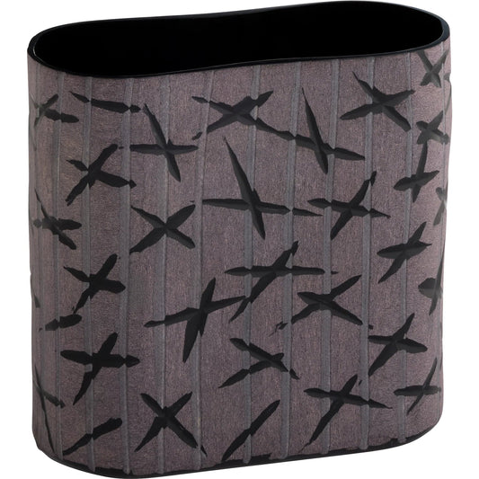 Scribe Vase by Cyan Design in black. Made from cased glass in a unique style.