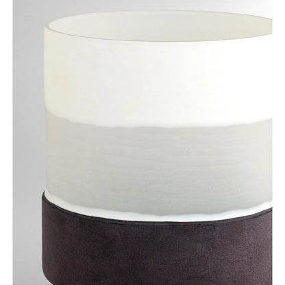 Mesa Vase by Cyan Design in cream, black. Made from cased glass in a modern style.