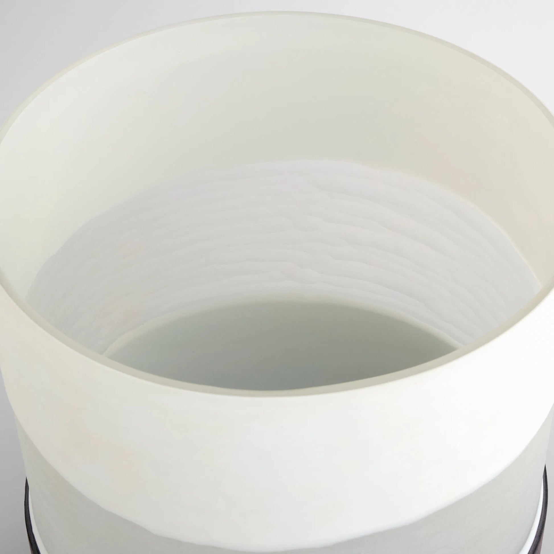 Mesa Vase by Cyan Design in cream, black. Made from cased glass in a modern style.