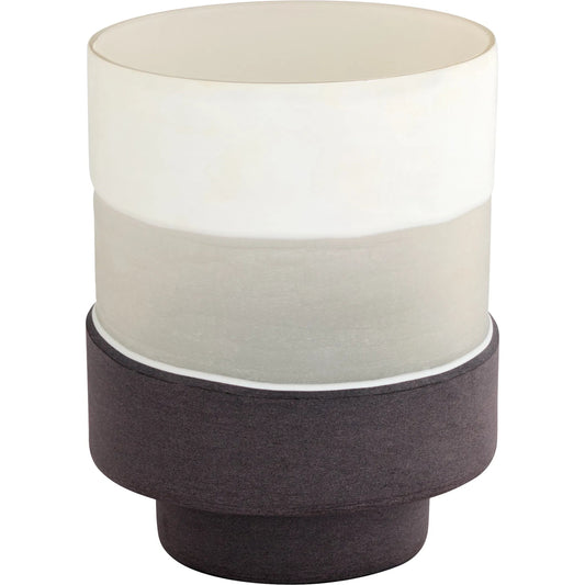 Mesa Vase by Cyan Design in cream, black. Made from cased glass in a unique style.