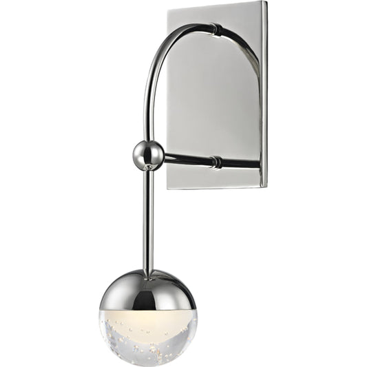 Boca Led Wall Sconce by Hudson Valley in polished nickel. Made from steel in a modern style.