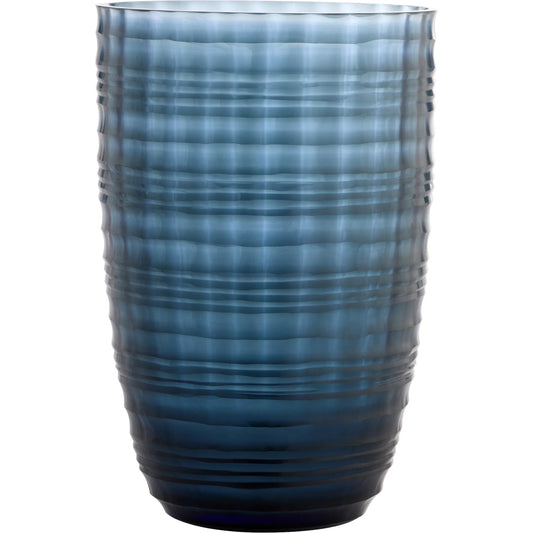 Riptide Vase by Cyan Design in blue. Made from art glass in a unique style.