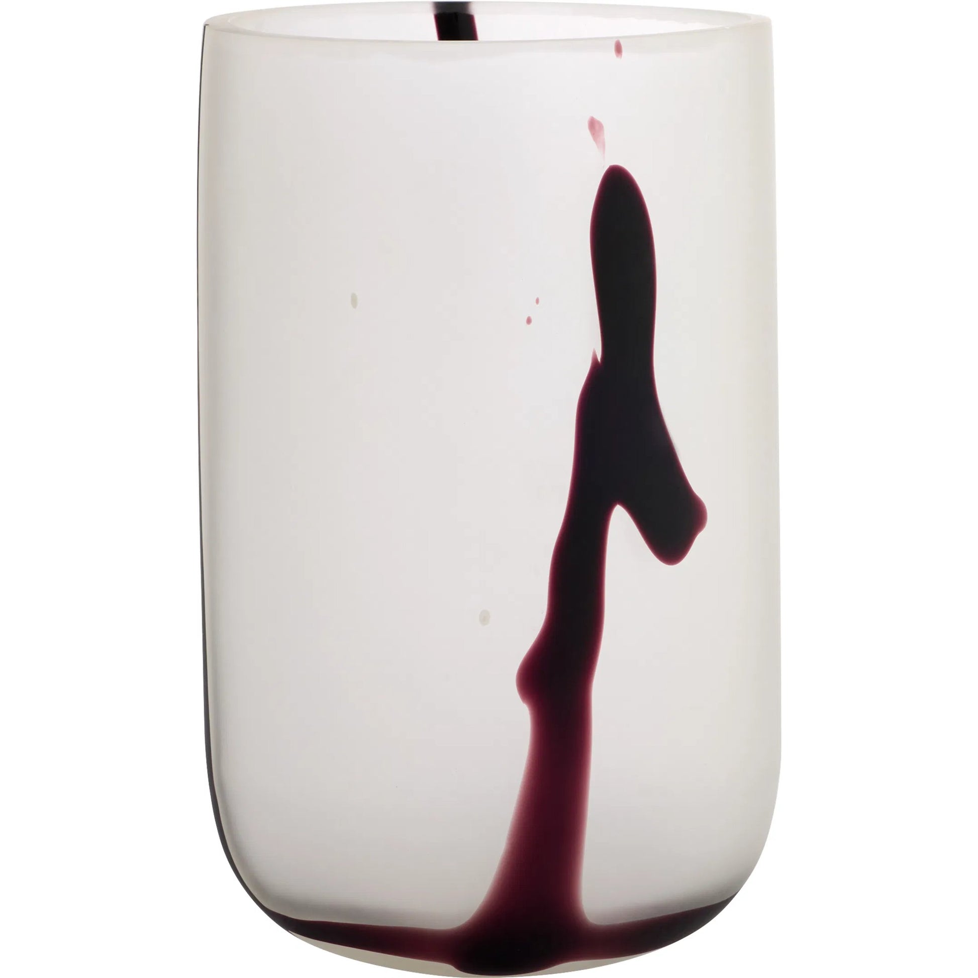 Crawford Vase by Cyan Design in white, black. Made from cased glass in a eclectic & global style.