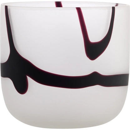 Crawford Vase by Cyan Design in white, black. Made from cased glass in a eclectic & global style.