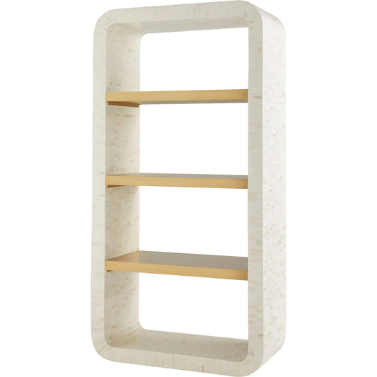 Cascada Etagere by Cyan Design in natural bone, brass. Made from natural bone, mdf, brass in a unique style.