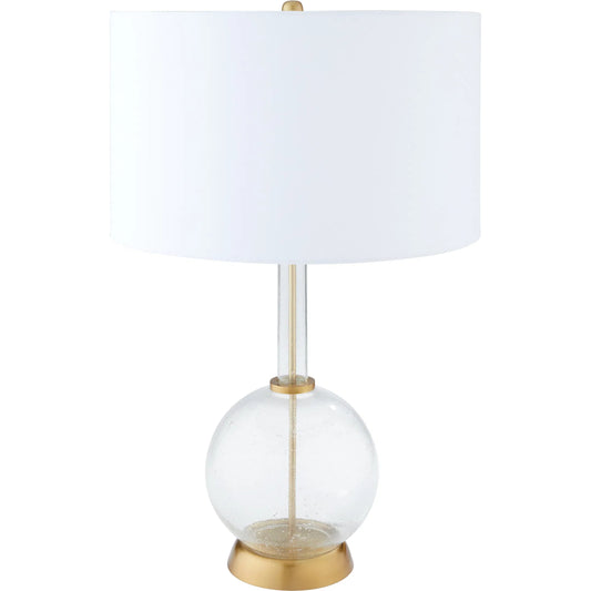 Bulles Table Lamp by Cyan Design in clear, brass, white. Made from glass, mild steel in a unique style.