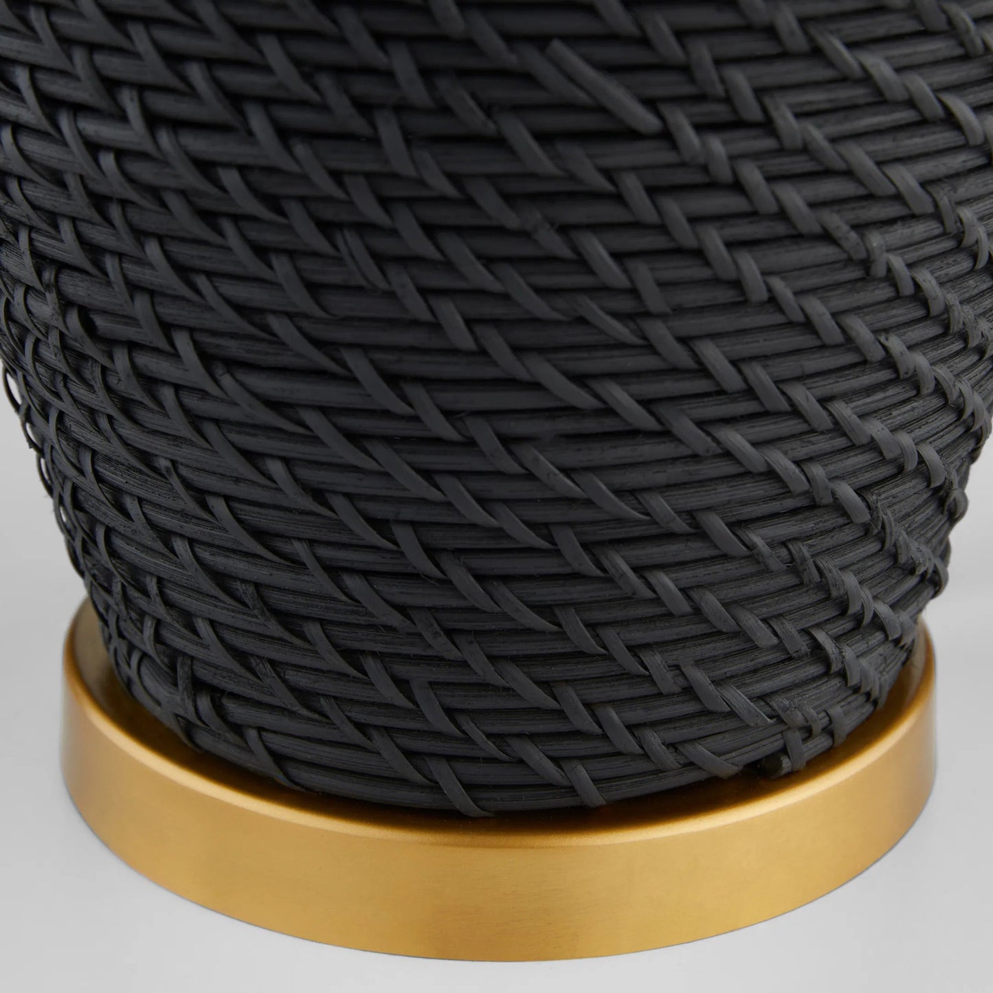 003 SI-2445019 | Closeup | Rotin Table Lamp by Cyan Design. Made from rattan, mild steel, linen in a rustic style.