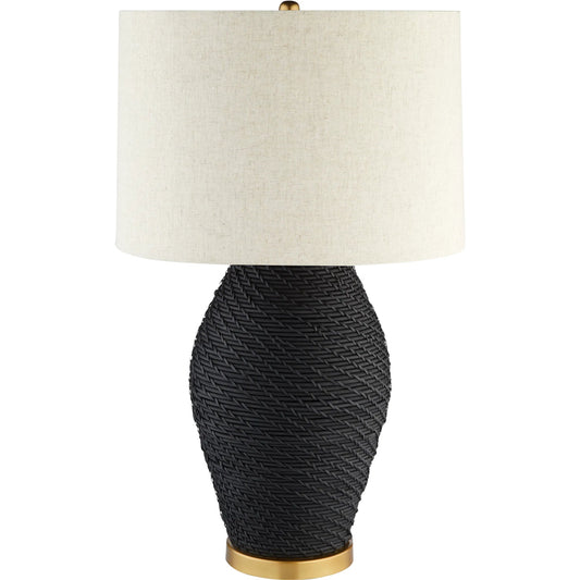 Rotin Table Lamp by Cyan Design. Made from rattan, mild steel, linen in a unique style.