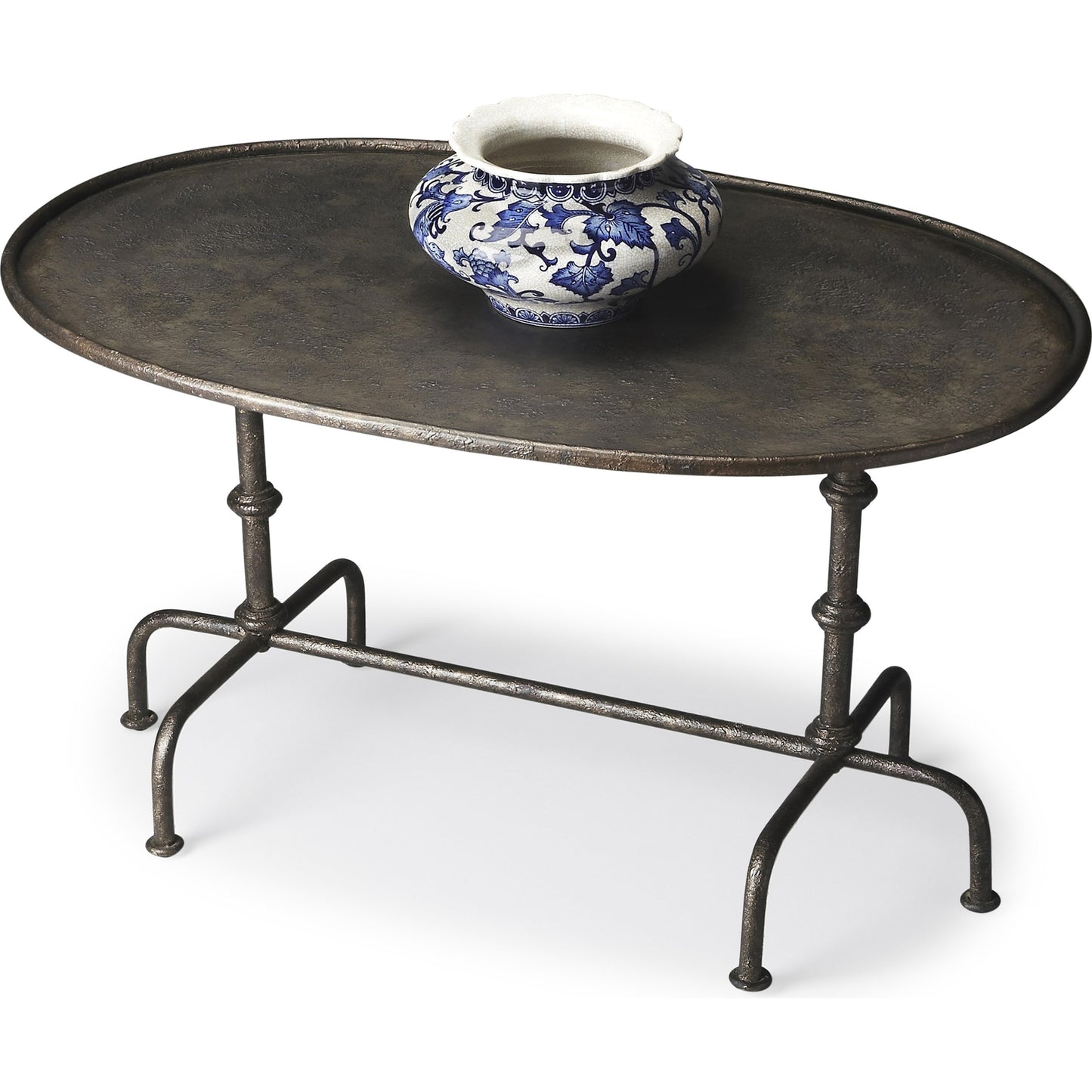 002 O-BUTLER-1224025 | Primary Silo | Kira Metal Cocktail Table by Butler Specialty Company in oil rubbed bronze and bronze. Made from steel, aluminum in a modern style.