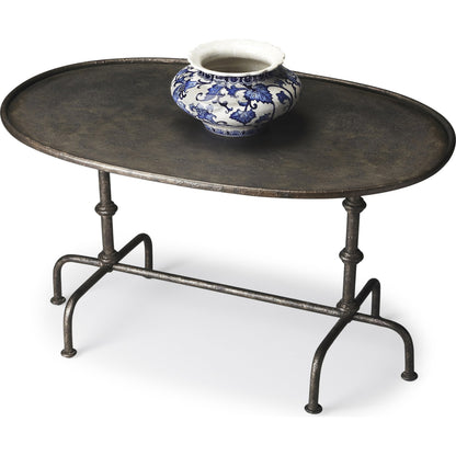 Kira Metal Cocktail Table by Butler Specialty Company in oil rubbed bronze and bronze. Made from steel, aluminum in a modern style.
