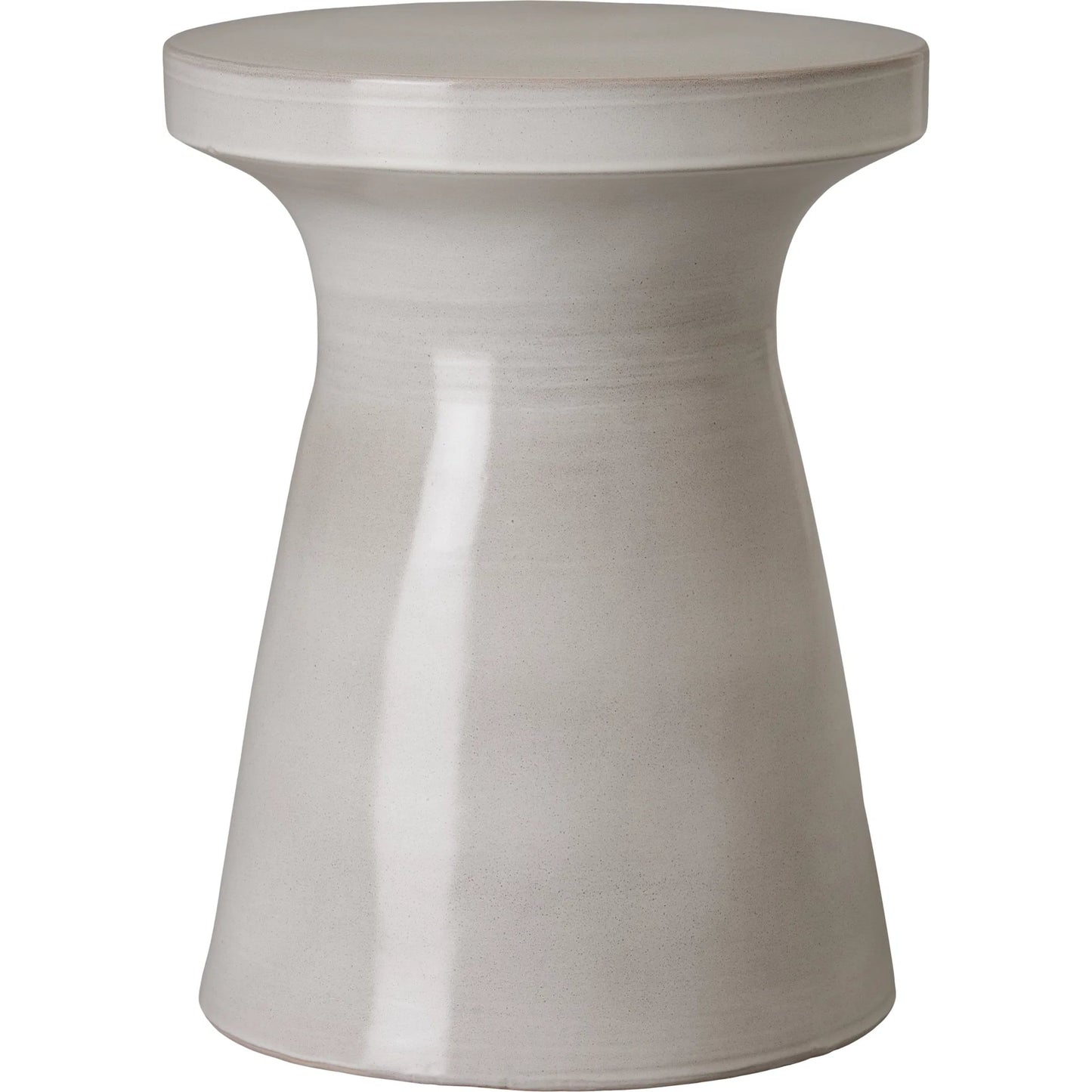 000 SI-2630435 | Primary Silo | Plateau Indoor/Outdoor Stool Table by Emissary in gray and glossy glaze. Made from ceramic in a unique style.