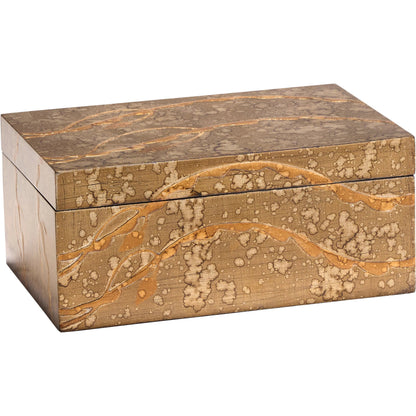 Florence Box by Cyan Design in bronze lacquer, brass. Made from mdf in a unique style.