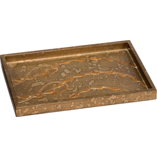 Florence Tray by Cyan Design in bronze lacquer. Made from mdf in a unique style.