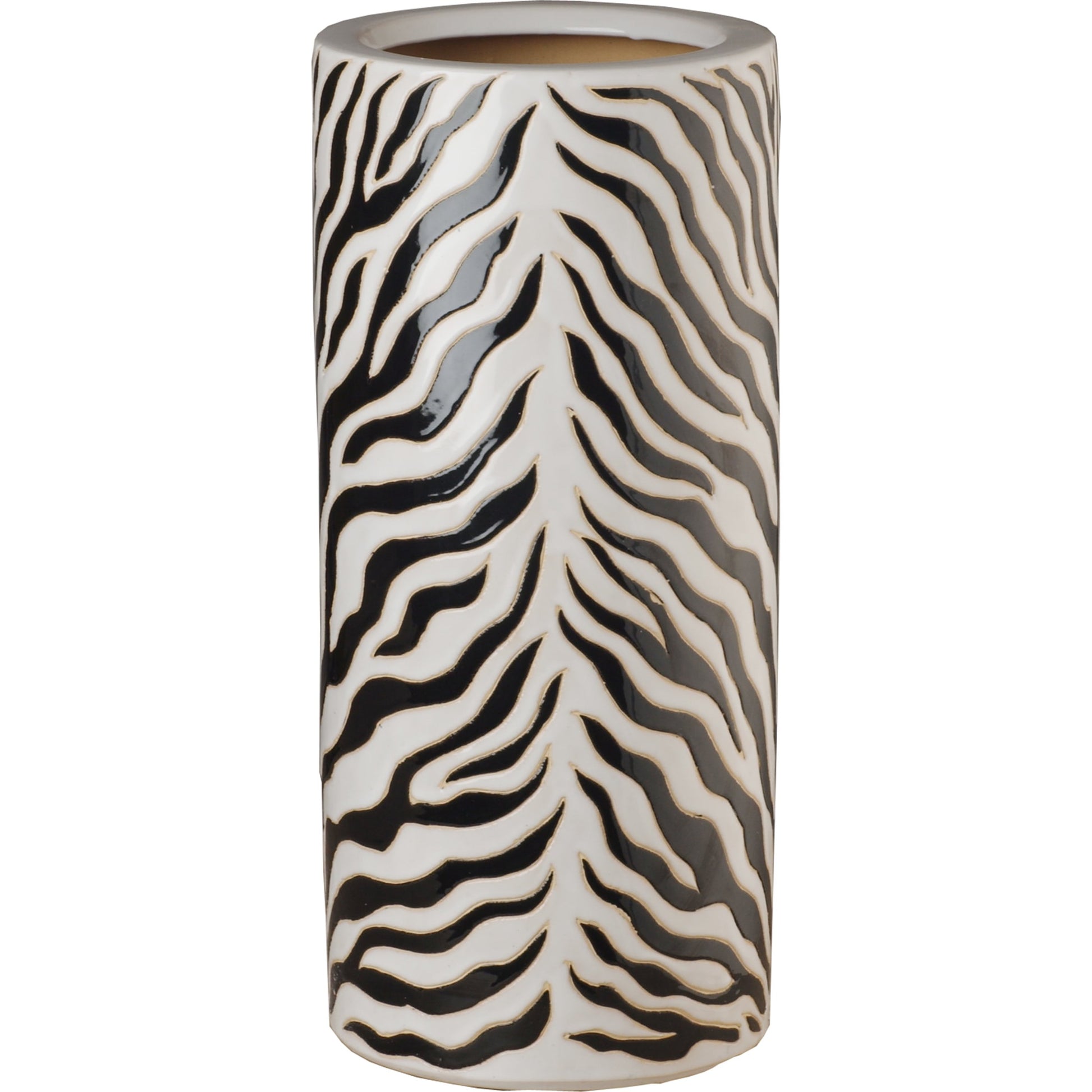 Zebra Umbrella Stand by Emissary in black, white. Made from unique in a modern style.