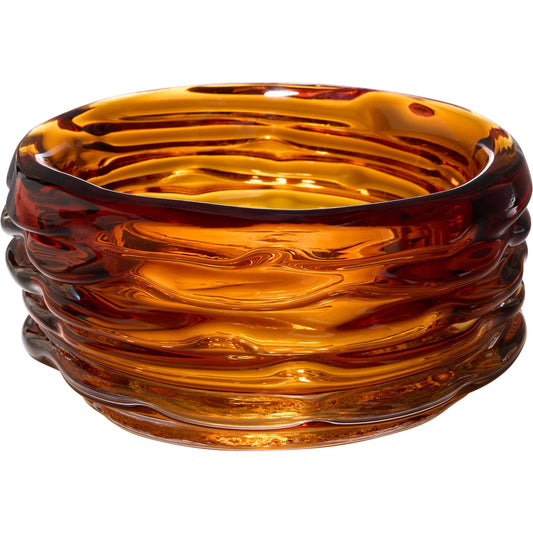 Eocene Bowl by Cyan Design in amber. Made from glass in a unique style.