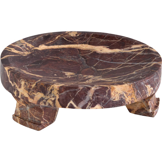 Modern Paw Small Round Tray by Cyan Design in cherry gold. Made from marble in a unique style.