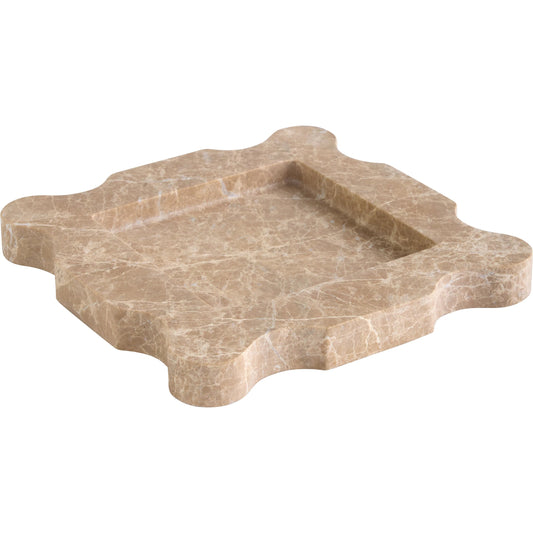 Cyma Tray by Cyan Design in emperador. Made from marble in a unique style.