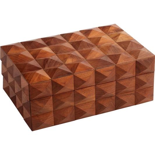 Roanoke Box by Cyan Design in walnut. Made from mango wood, mdf in a unique style.