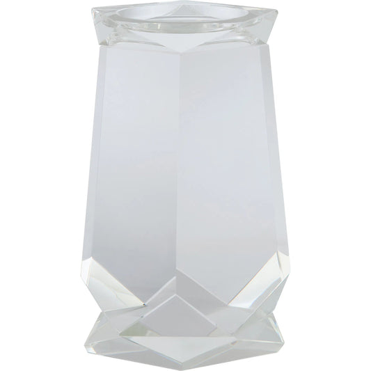 Faceted Pillar Candleholder by Cyan Design in clear. Made from crystal in a unique style.