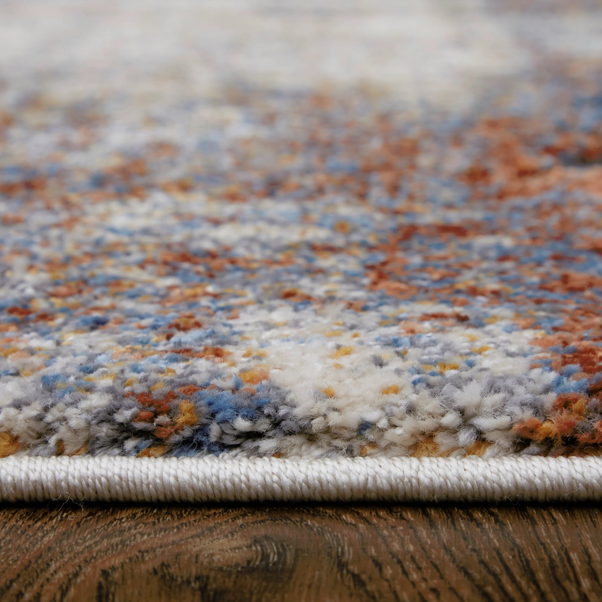 Gilmore Color Block Rug - 39MKF by Feizy in blue, ivory, taupe. Made from polypropylene in a unique style.