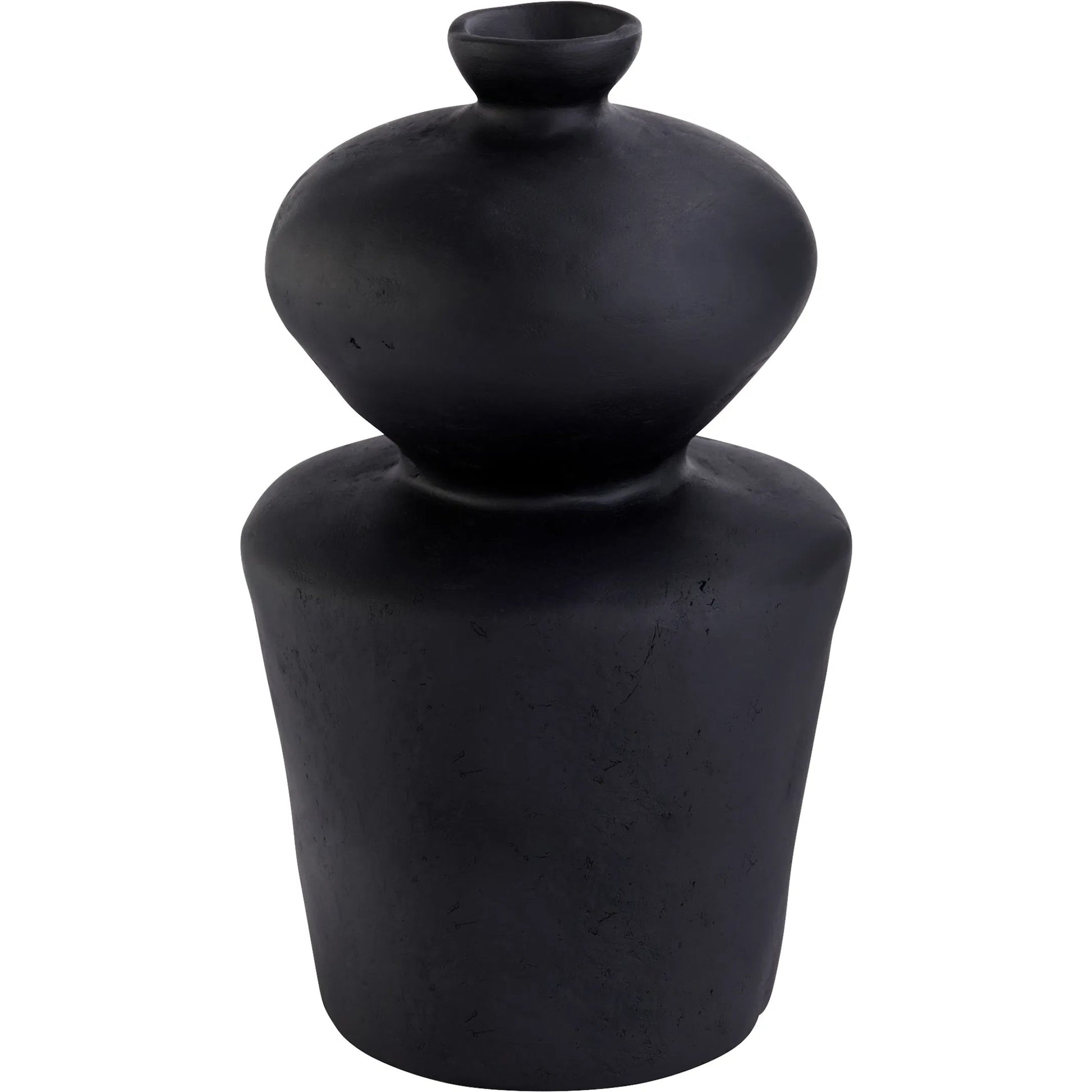 Sparta Vase by Cyan Design in black. Made from ecomix in a rustic style.