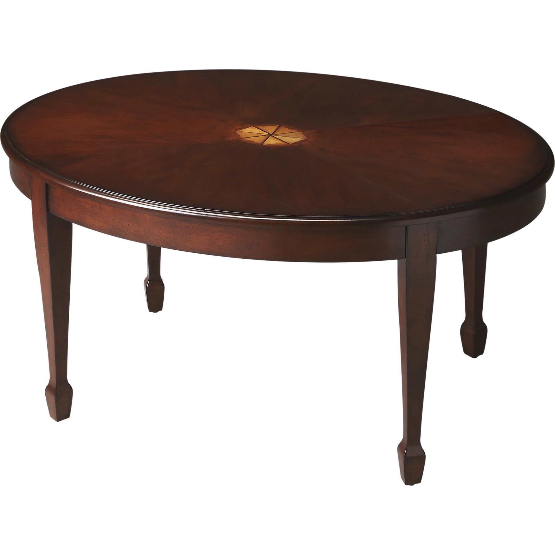 Clayton Cherry Cocktail Table by Butler Specialty Company. Made from poplar solids, mdf, cherry, maple, walnut veneers in a traditional style.