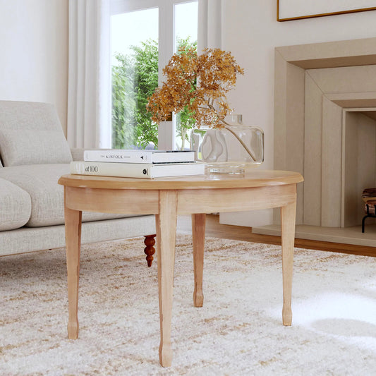 Clayton Oval Coffee Table by Butler Specialty Company in beige and cherry. Made from poplar solids, mdf, cherry, maple and walnut veneers in a cottage & farmhouse style.
