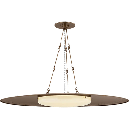 Anoka Pendant by Hudson Valley in historic bronze. Made from steel in a unique style.