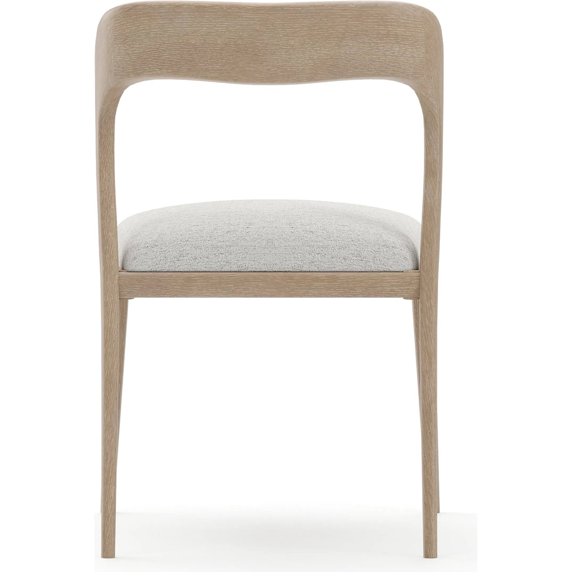 Rhythm Side Chair by Caracole in ivory and sun drenched oak. Made from oak in a transitional style.