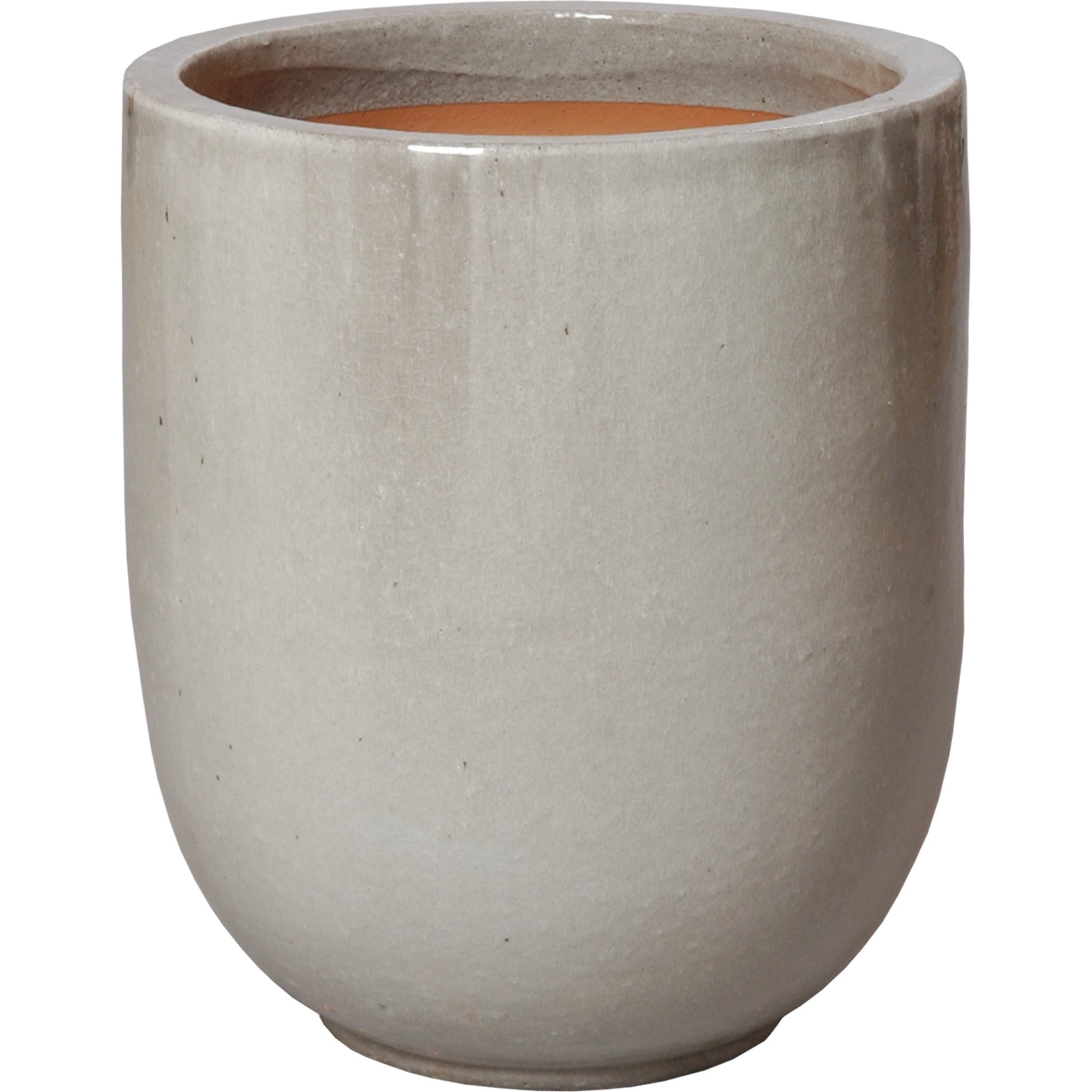 Round Planter by Emissary USA in glossy glaze. Made from ceramic in a traditional style.