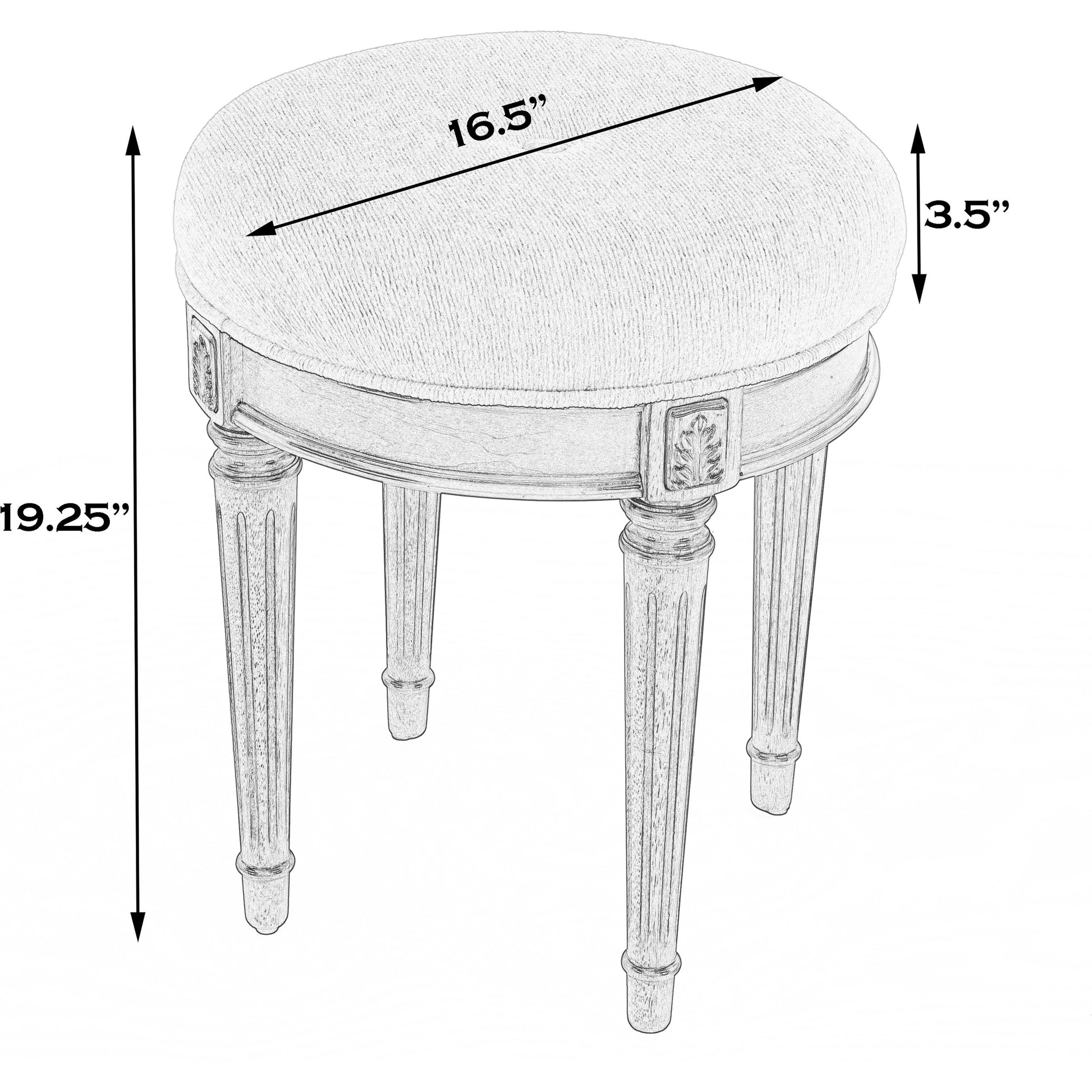 Bernadette Vanity Stool by Butler Specialty Company. Made from unique in a traditional style.