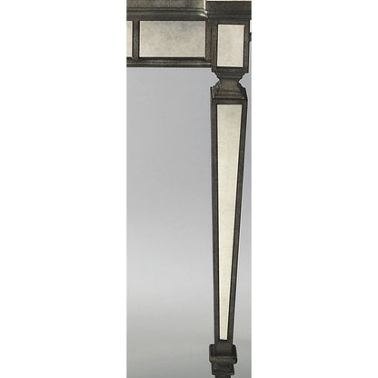 Garbo Mirrored Console Table by Butler Specialty Company in silver and mirror. Made from poplar solids, mdf, antique mirrored glass in a traditional style.