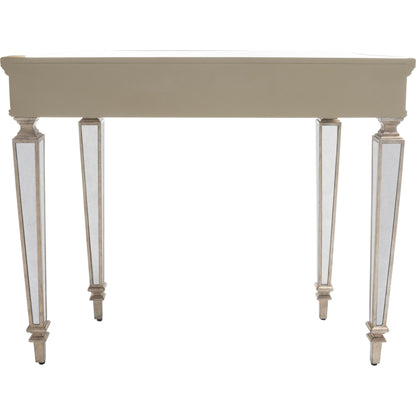 Garbo Mirrored Console Table by Butler Specialty Company in silver and mirror. Made from poplar solids, mdf, antique mirrored glass in a traditional style.