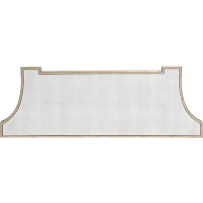 Garbo Mirrored Console Table by Butler Specialty Company in silver and mirror. Made from poplar solids, mdf, antique mirrored glass in a traditional style.