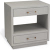 Light Gray, Antique Brass