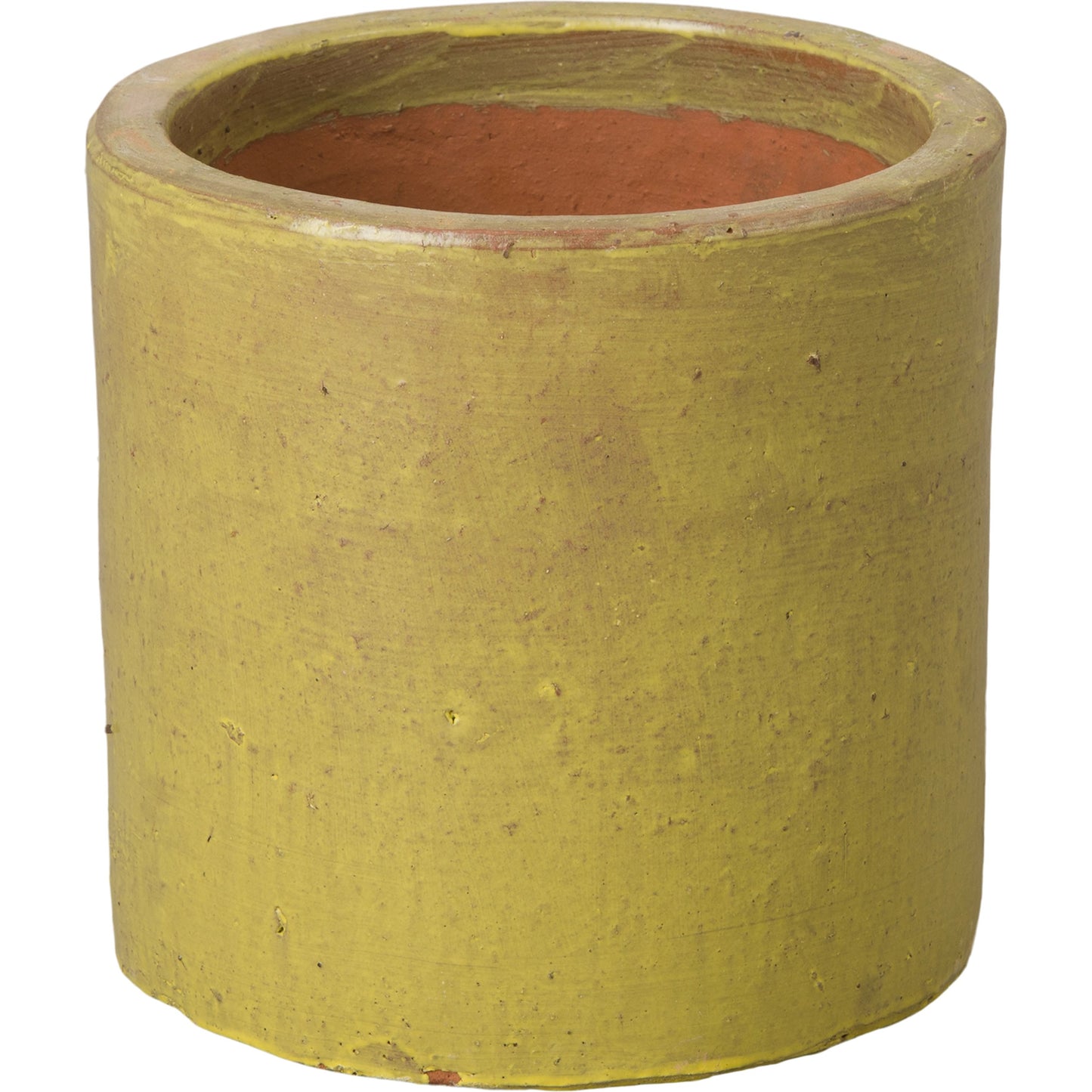 004 SI-2082224 | Additional Silo | Cylindar Planter by Emissary in yellow and glossy glaze. Made from ceramic in a modern style.