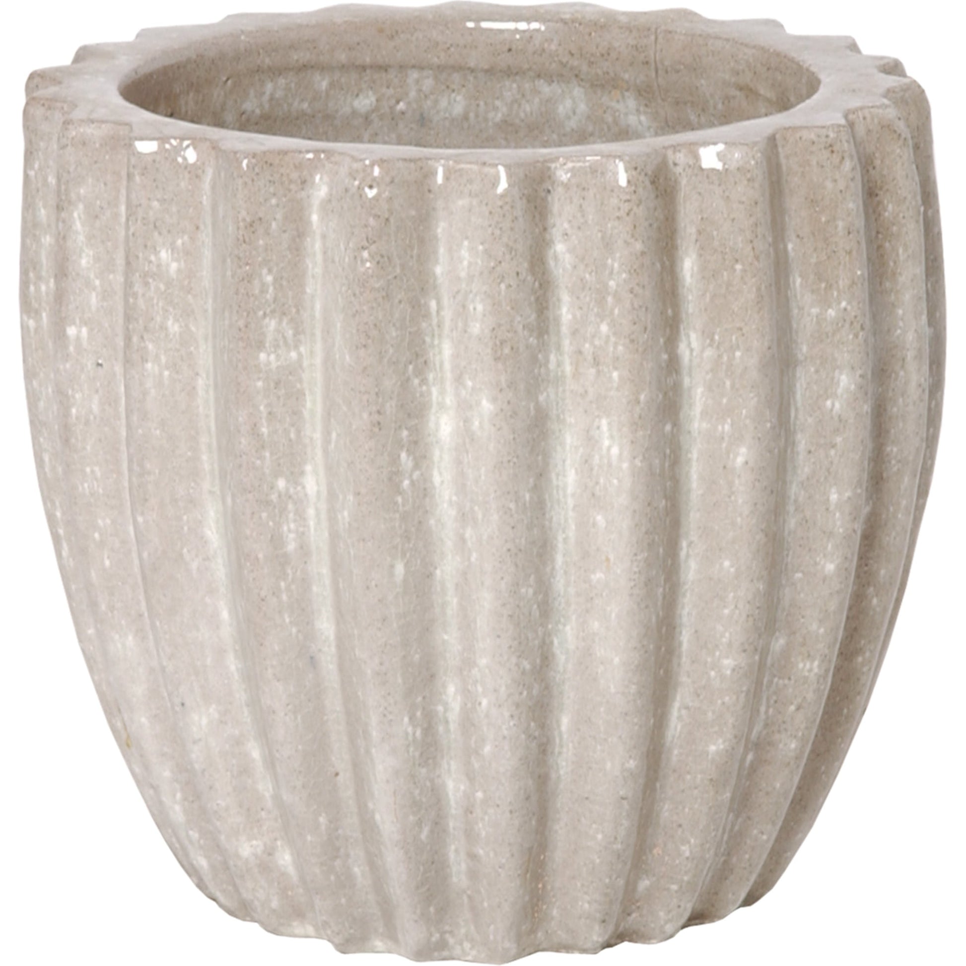 Round Ridged Planter by Emissary. Made from unique in a modern style.