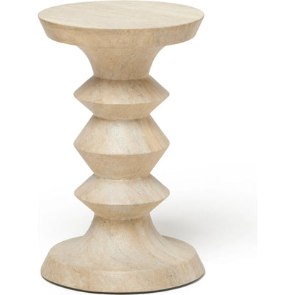 L'Avenue Accent Table by Interlude Home in cream and cavern. Made from crafted marble concrete in a unique style.