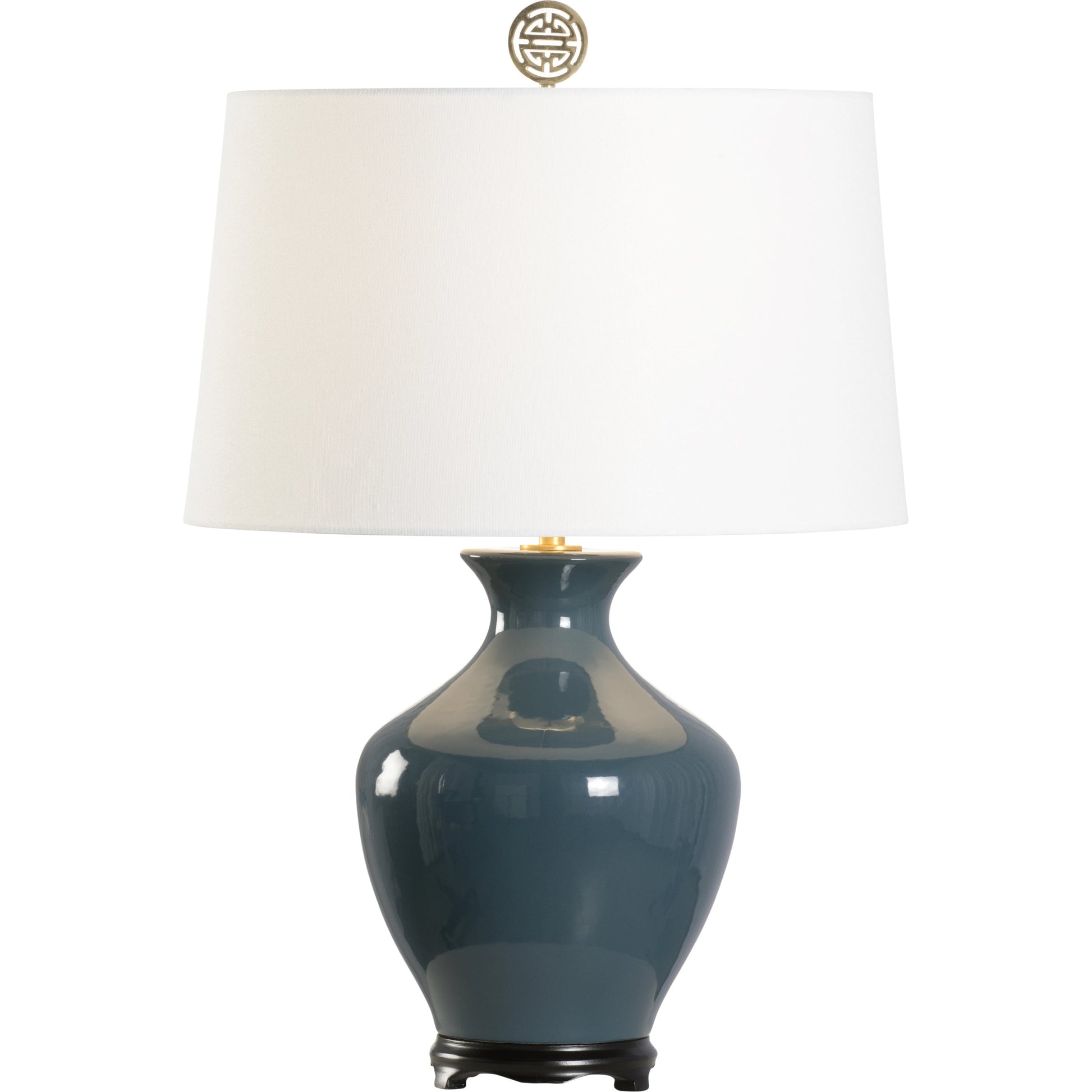 Parkway Lamp by Wildwood in spice mustard glaze, black. Made from unique in a modern style.