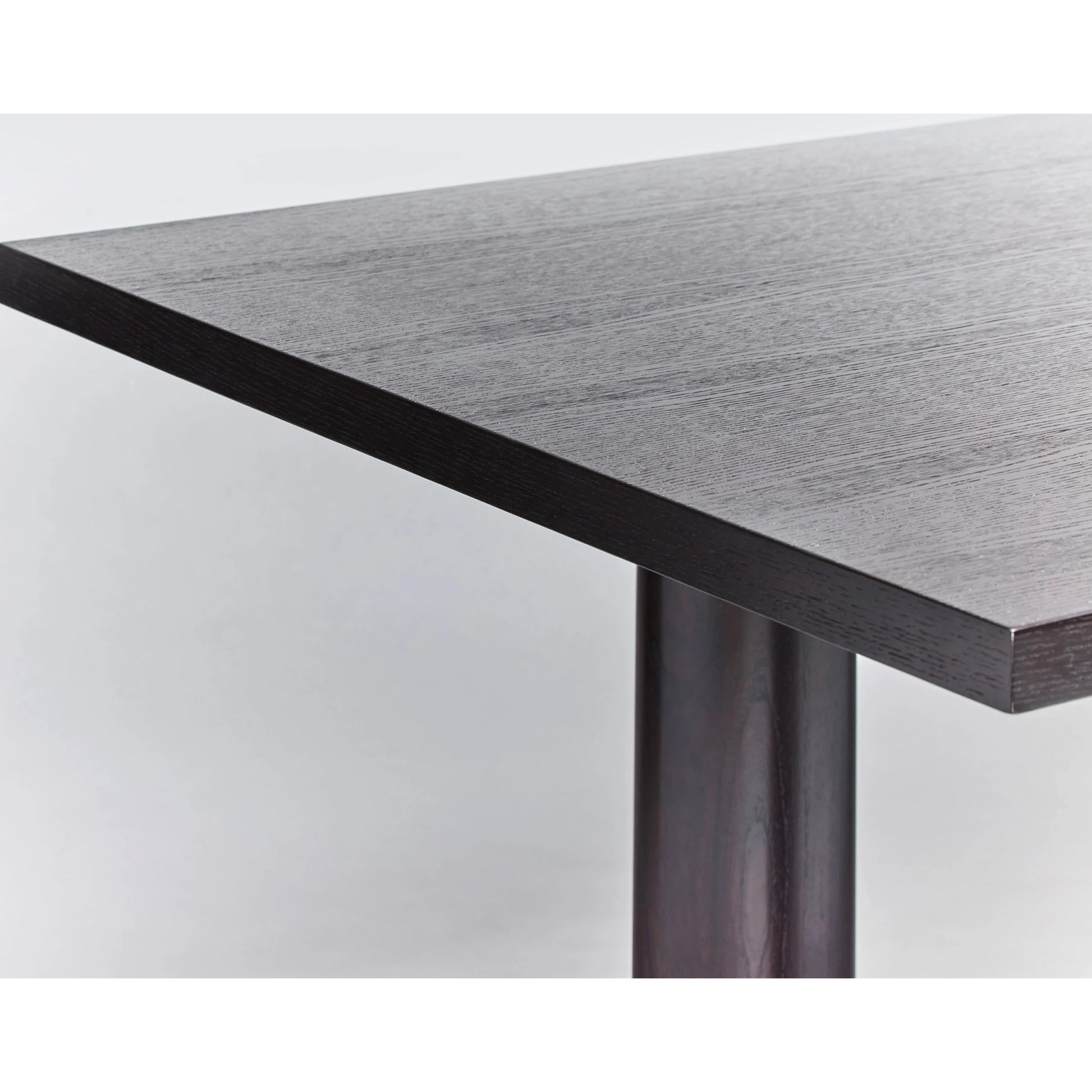 Aubry Dining Table by Interlude Home in cliffside grey. Made from oak in a modern style.