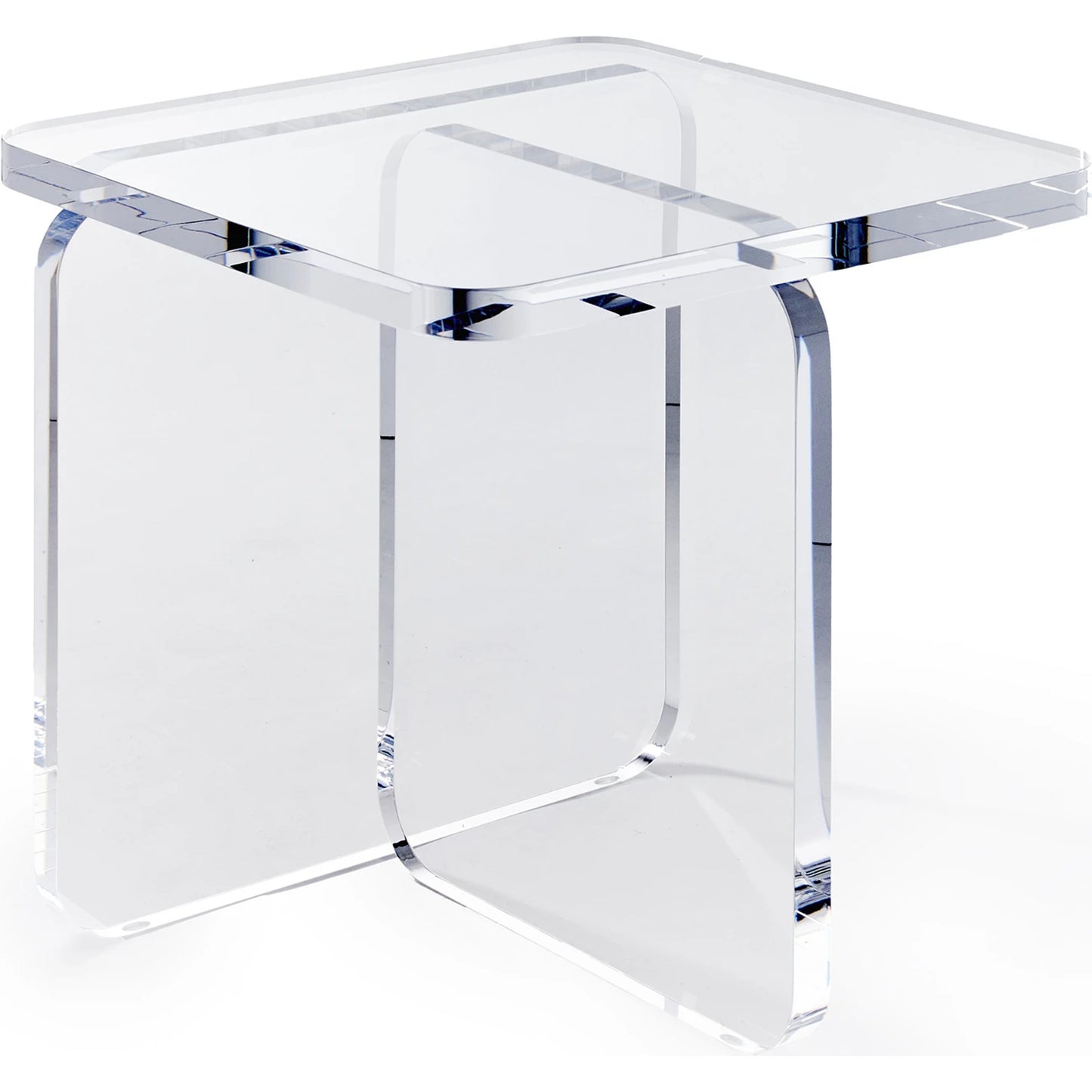 001 SI-2130757 | Primary Silo | Eden Side Table by Interlude Home in clear acrylic. Made from acrylic in a modern style.