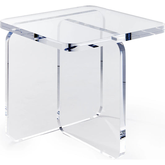 Eden Side Table by Interlude Home in clear acrylic. Made from acrylic in a modern style.