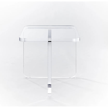 Eden Side Table by Interlude Home in clear acrylic. Made from acrylic in a modern style.