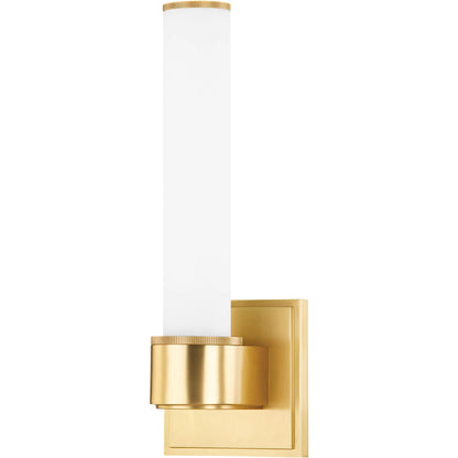 Mill Valley Wall Sconce by Hudson Valley in aged brass. Made from steel in a modern style.