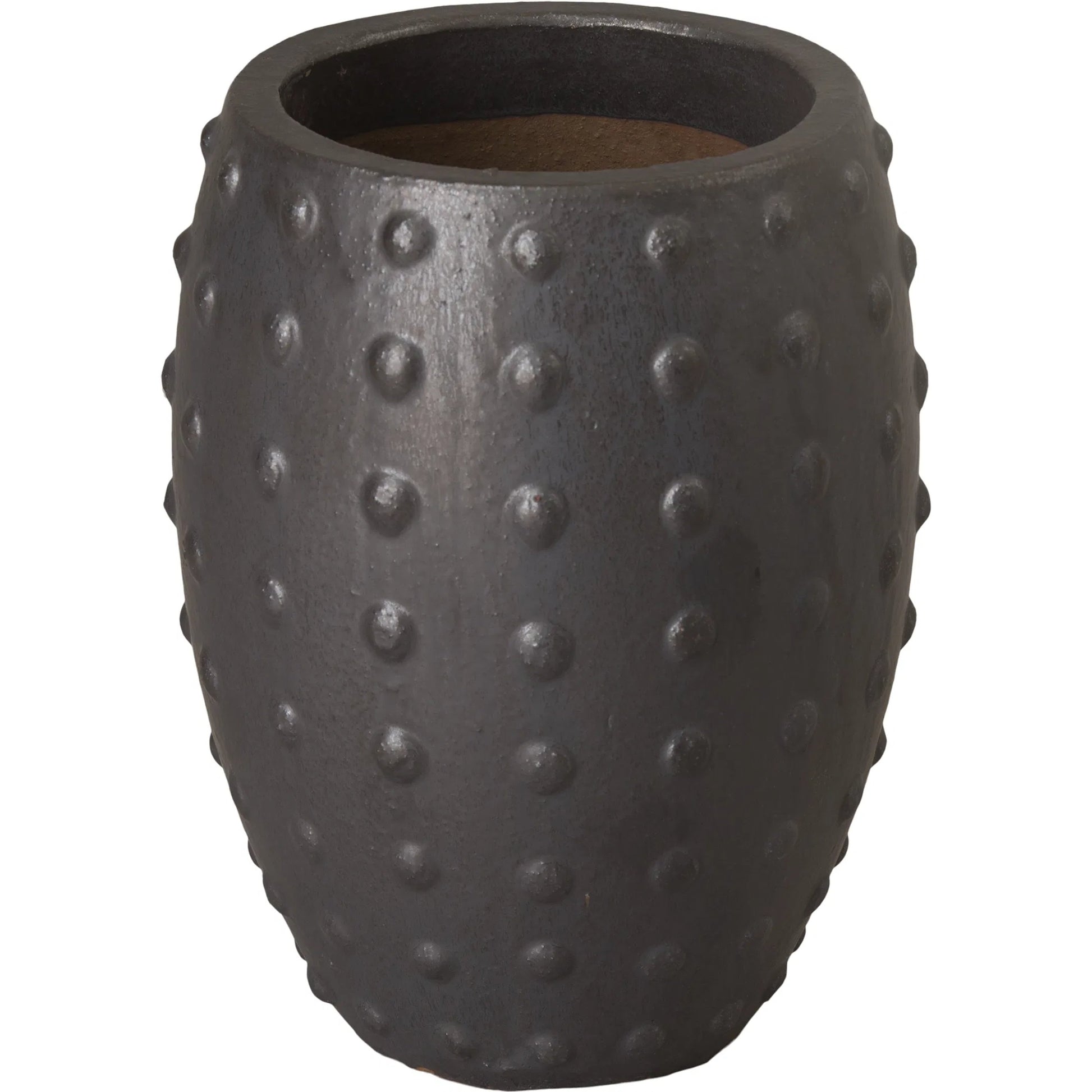 Round Indoor/Outdoor Stud Pot by Emissary in glossy glaze. Made from ceramic in a unique style.