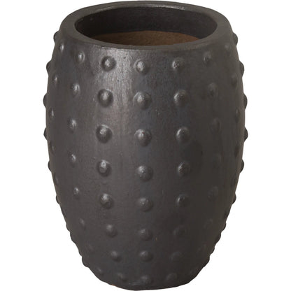 Round Indoor/Outdoor Stud Pot by Emissary in glossy glaze. Made from ceramic in a unique style.